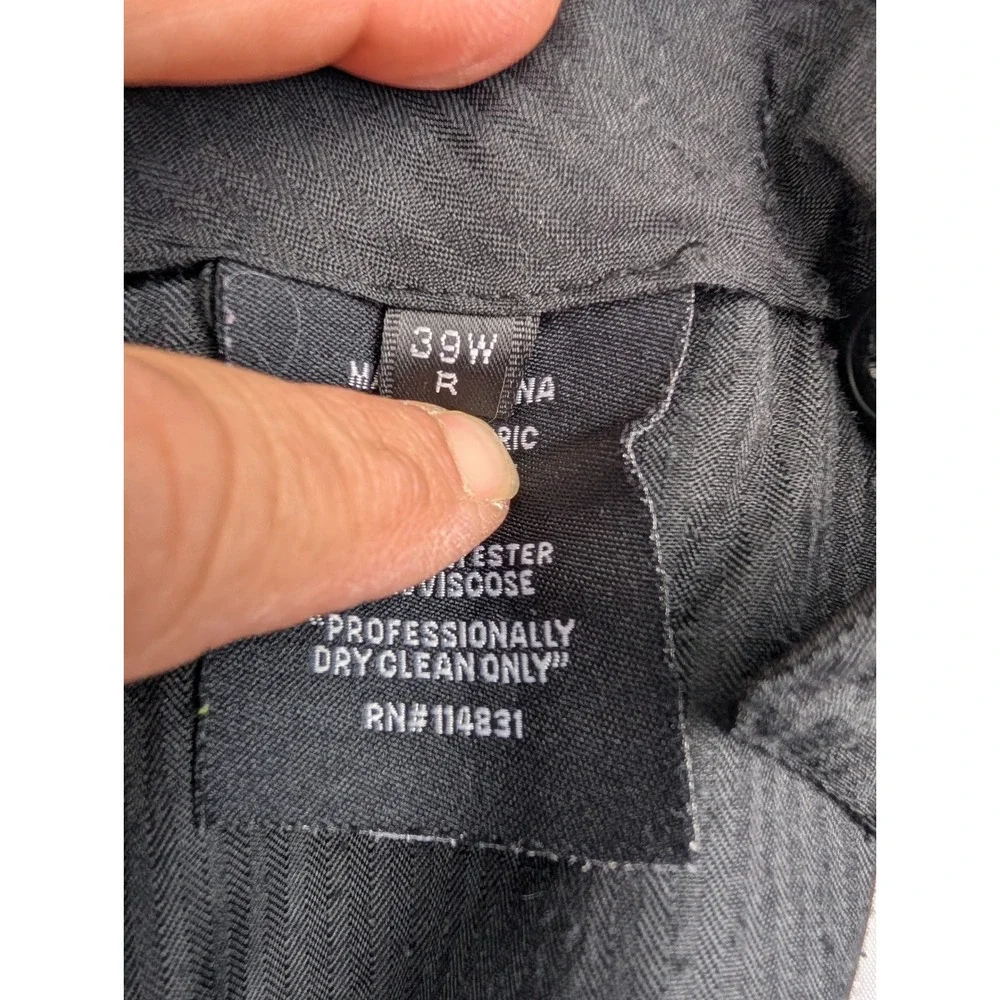 Beverly Hills Polo Club Mens Black Pleated Dress Pants 39W Regular Cuffed Slacks